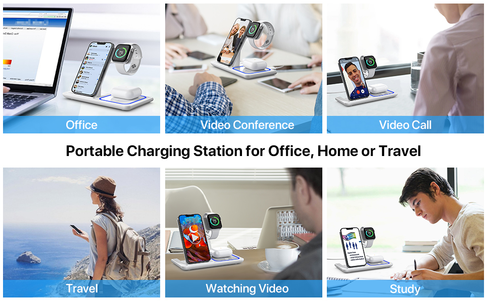 wireless charging station for multiple devices