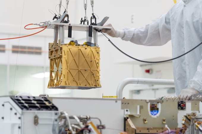 MOXIE instrument installed on NASA's Perseverance rover.