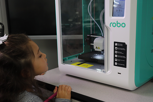 Young Girl and Robo 3D