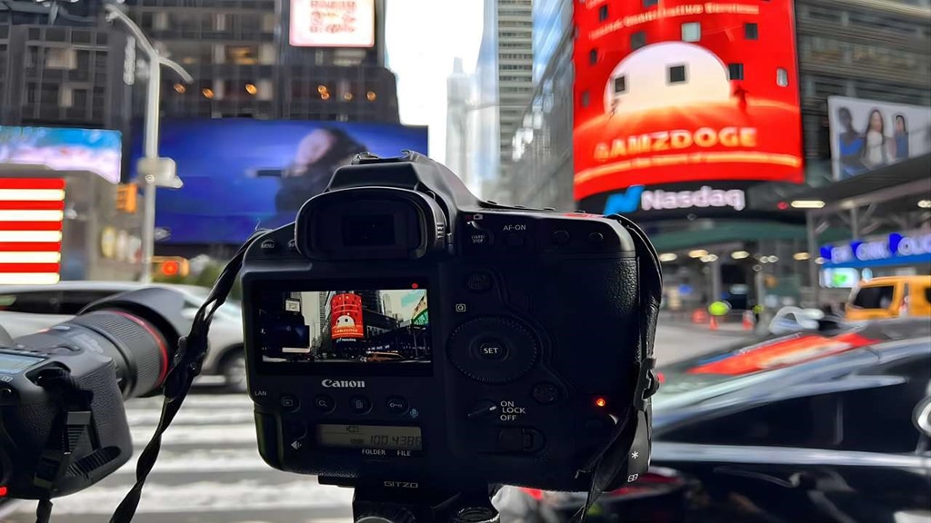 AmzDoge Financial landed on the NASDAQ display in Times Square, New York