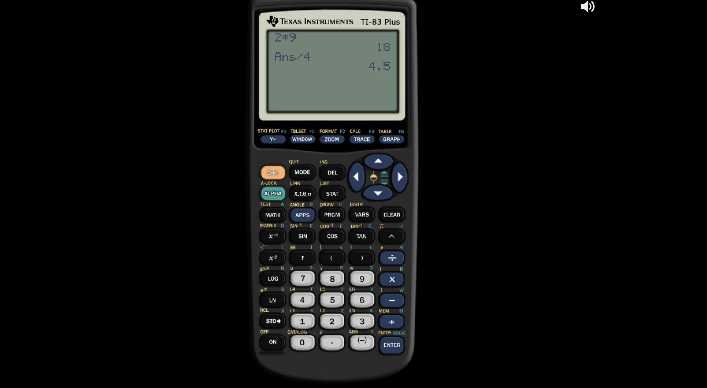 Doing some tough math problems on the good ol' TI-83 Plus.