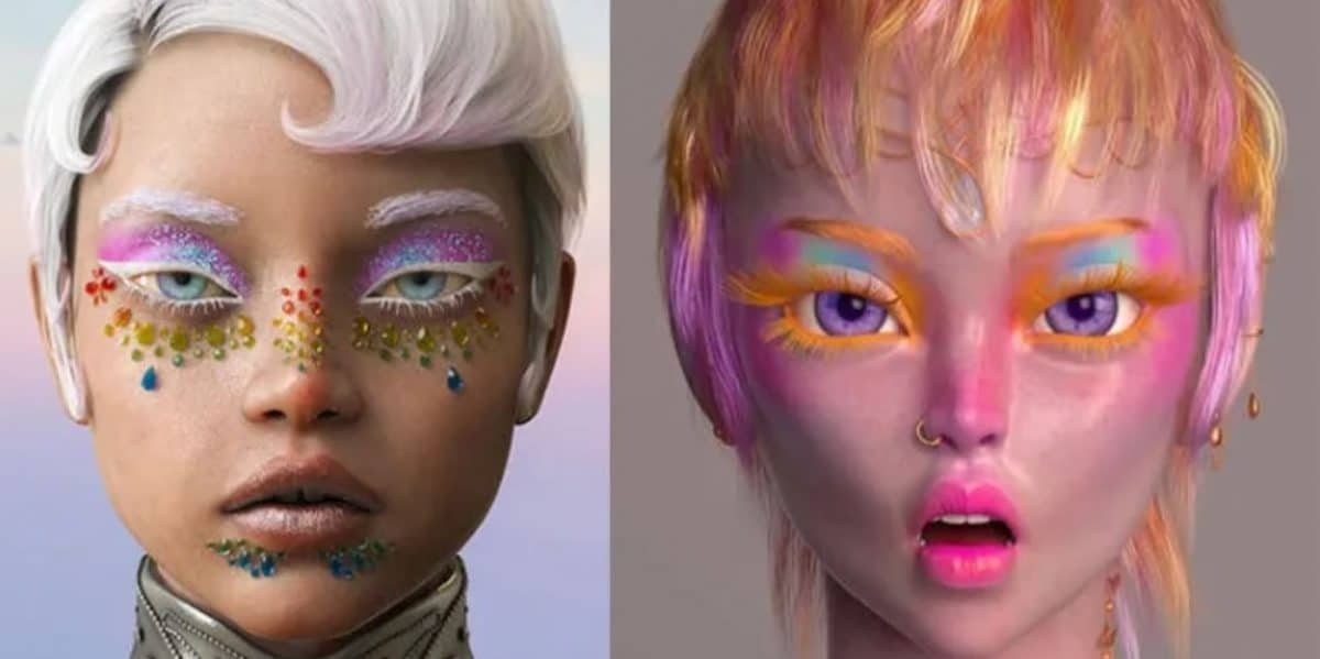 image of two digital avatars of NYX Professional Makeup GORJS NFT DAO