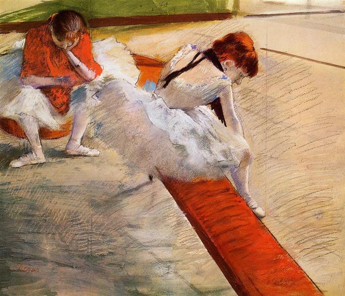 An image of the painting Dancer's Rest by Edgar Degas (1879), which can be collected on the Samsung NFT Hub app