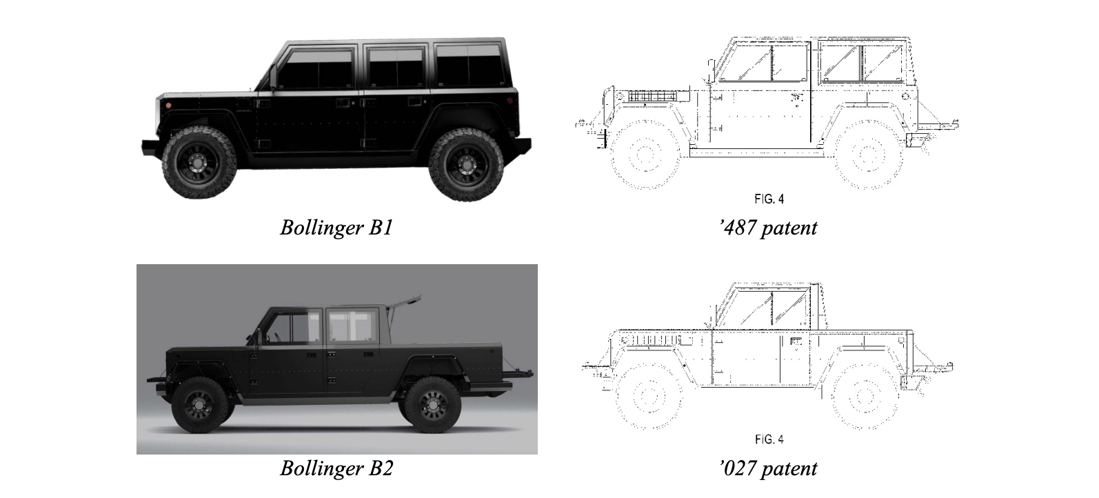 Bollinger Drawings B1 and B2