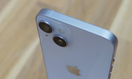 The set of rear cameras of the iPhone 14.