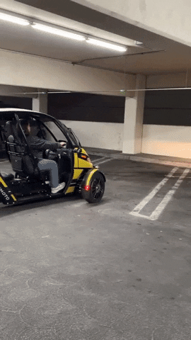 Parking of the Arcimoto FUV.