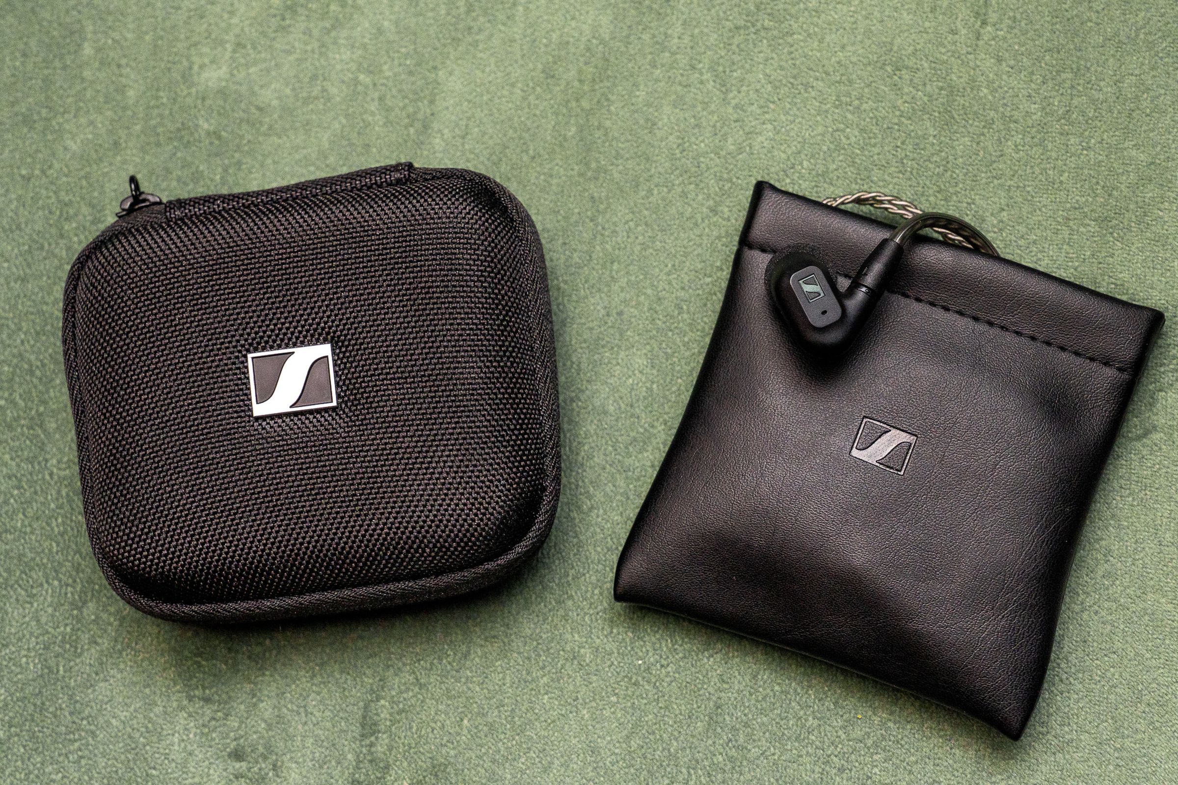 A photo of Sennheiser's IE 600 and IE 200 headphone cases.