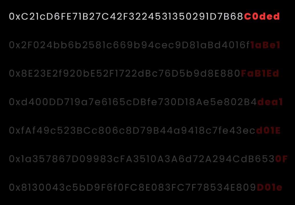 digital image of an encrypted cryptographic code NFT poem literature by Kalen Iwamoto in the collection