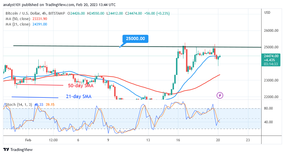 Bitcoin Price Prediction for Today, Feb 20: BTC Price Holds Steady While Challenging the $25K Mark