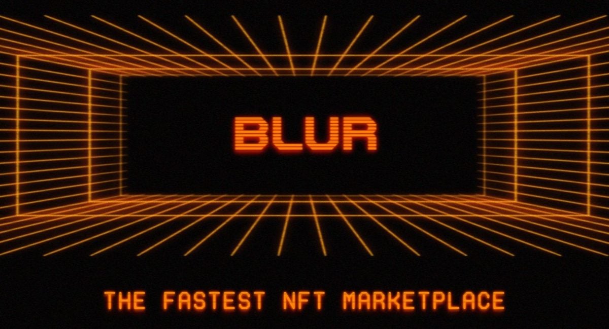 Blur NFT marketplace logo, as a direct competitor to Opensea.