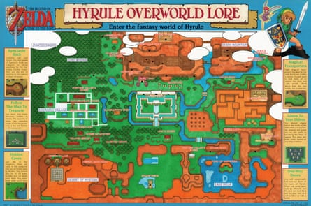 The poster map that came with the 1992 game The Legend of Zelda: A Link to the Past.