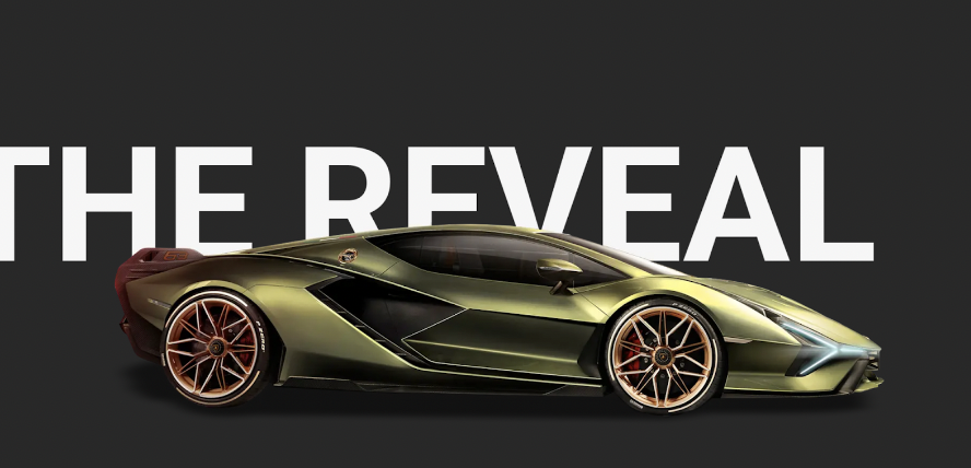 Una imagen que muestra un automóvil digital dorado del proyecto Epic Road Trip NFT de Lamborghini