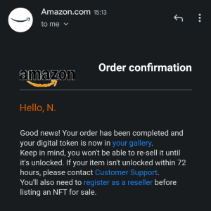 The devil is in the details: Amazon Receipt exposes NFT Gameplan 2