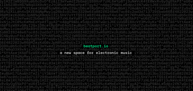 image of black screen with green text saying Beatport io'