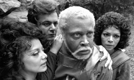 Rosalind Cash, Paul Sorvino, James Earl Jones and Ellen Holly in King Lear in 1973.