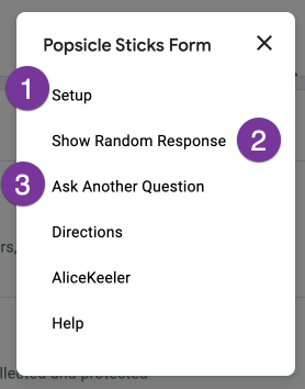 popsicle stick form menu by alice keeler 1 settings 2 show random answer 3 ask another question