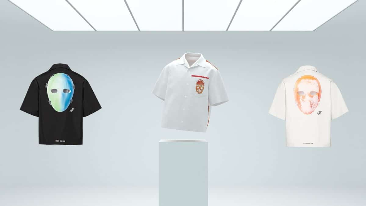 image of three Prada NFT t-shirts
