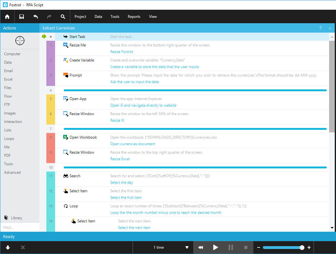 FoxTrot RPA Software for data entry automation