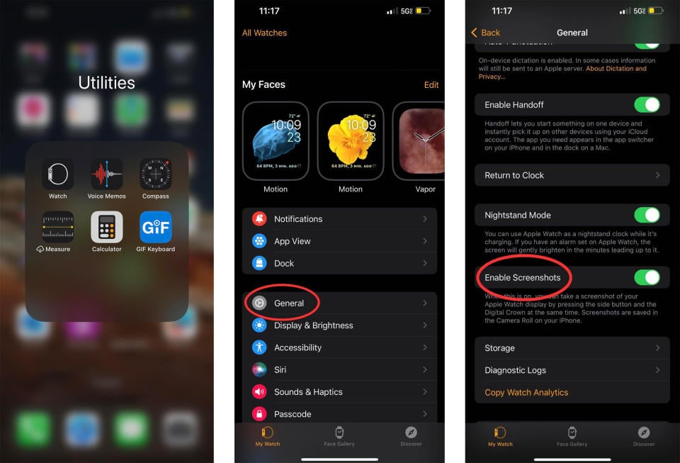 How to take a screenshot on an Apple Watch