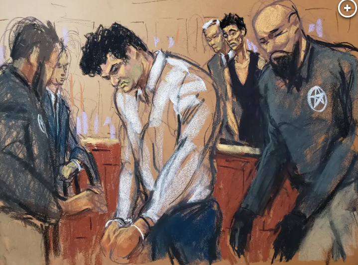 judicial sketch of sam bankman-fried going to jail