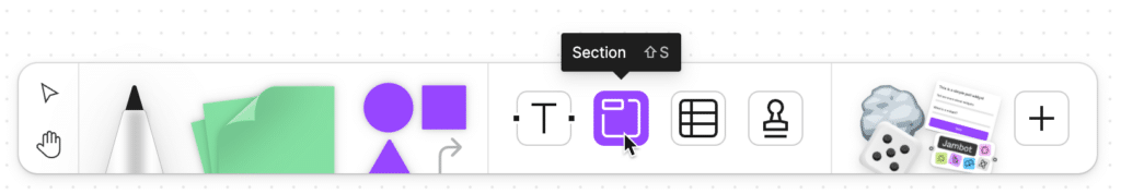 Add a section in FigJam