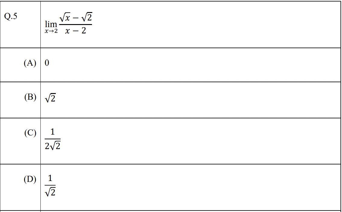 Q5. Sample Question Pape GATE 