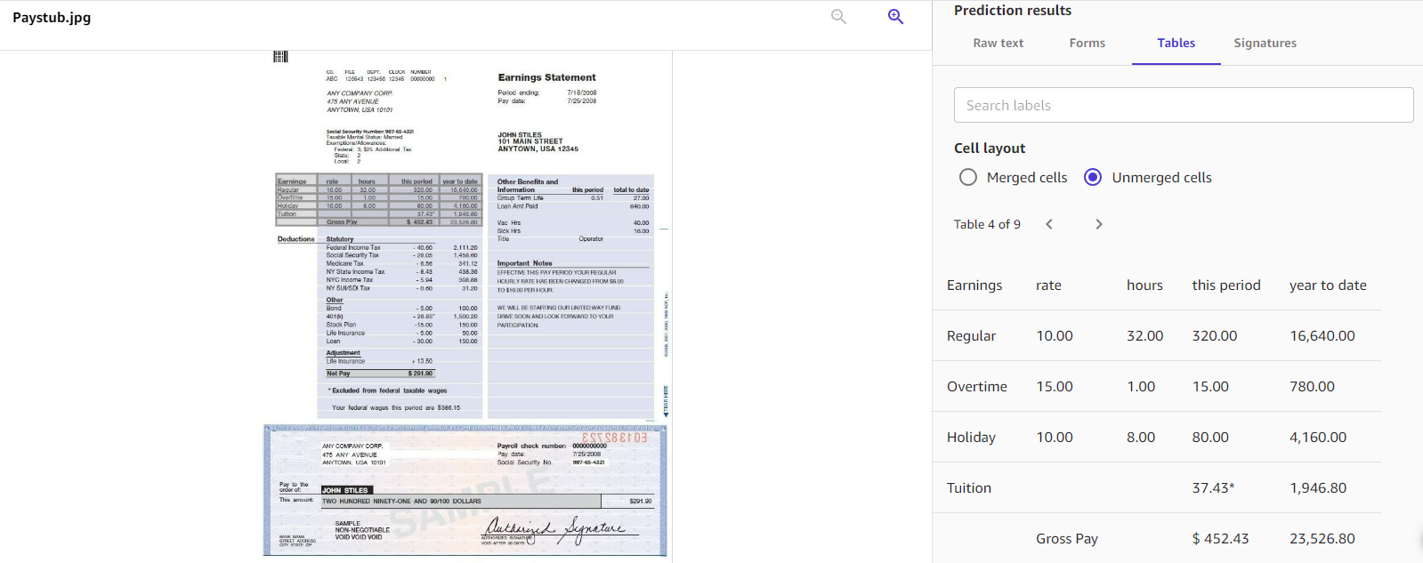 Document analysis in SageMaker Canvas