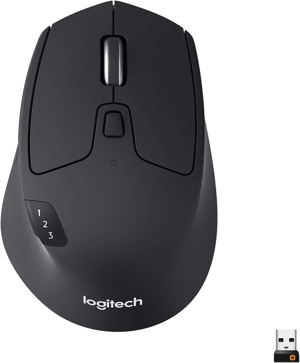 An image of a black Logitech M730 mouse.