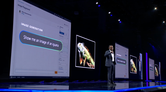 AWS Titan Image Generator revealed on stage at AWS reinvent 2023