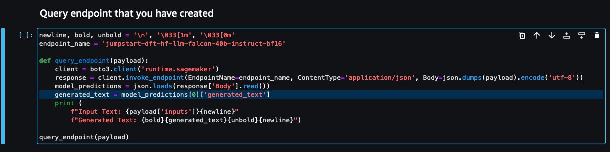 Configuración del punto final de SageMaker