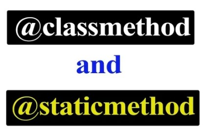 class method and static method