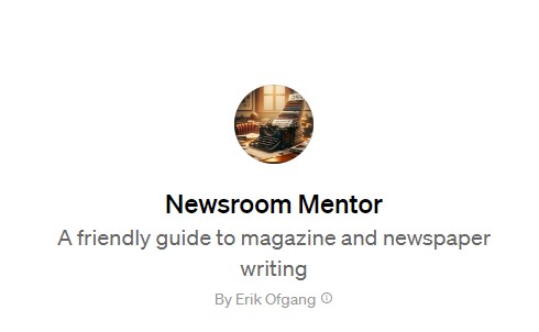 a screenshot of Newsroom Mentor, the mentoring tool discussed in this story