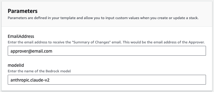 Model identification parameter