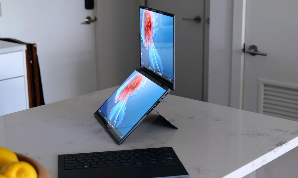 The most impressive thing about the Zenbook Duo is that it offers two screens without adding much bulk or extra cost. 