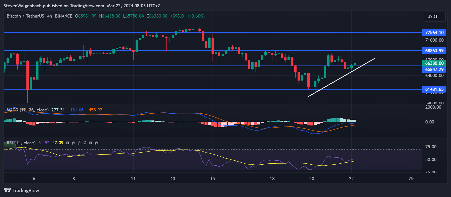 BINANCE: BTCUSDT chart image by StevenWalgenbach