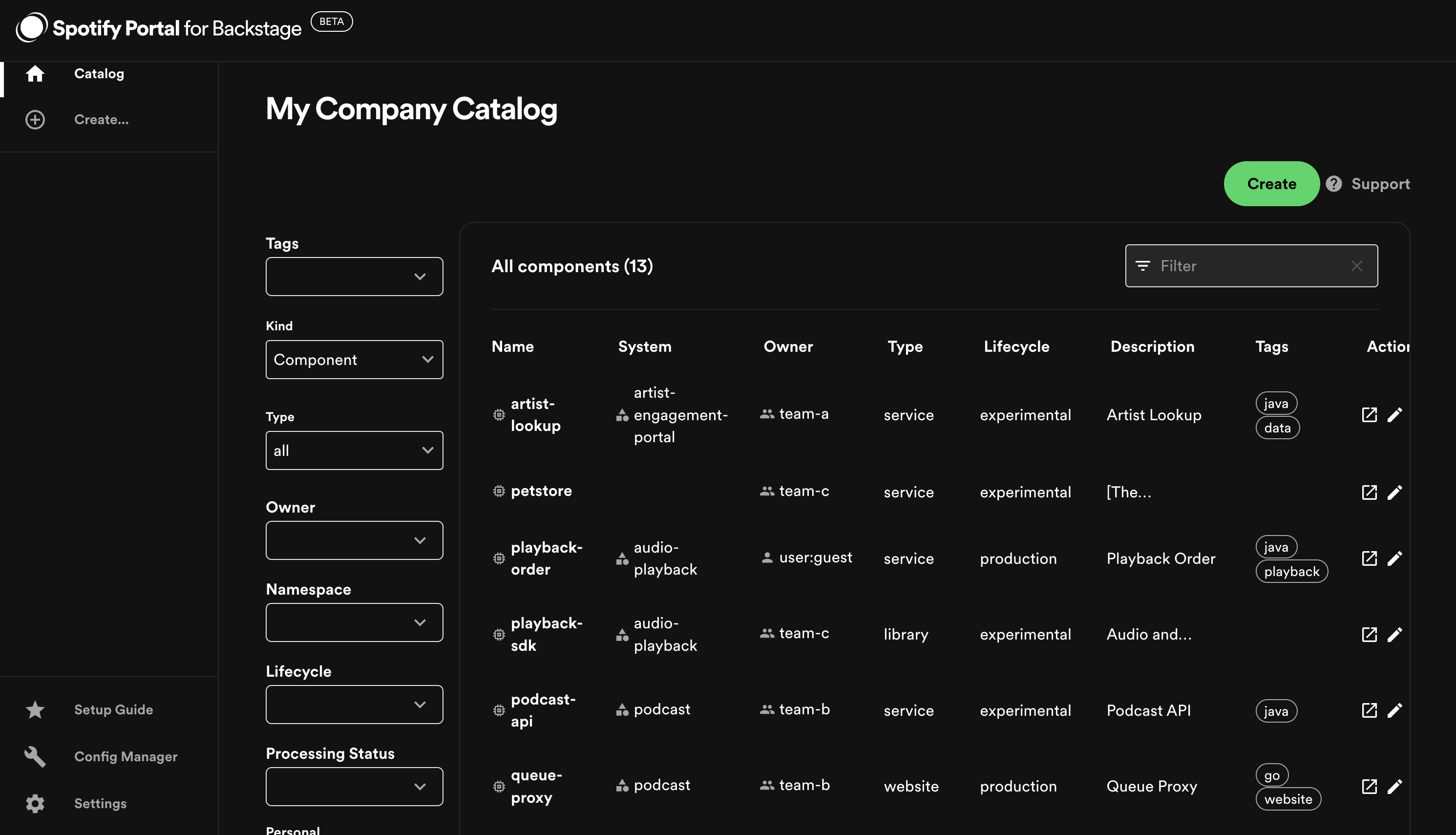 Spotify Portal: Software Catalog Ingestion