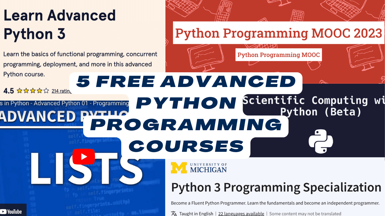 5 free advanced programming courses in Python
