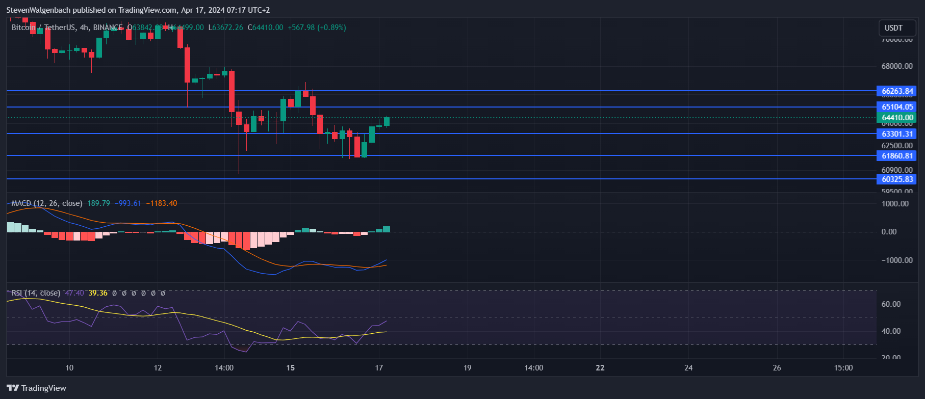 BINANCE: BTCUSDT chart image by StevenWalgenbach