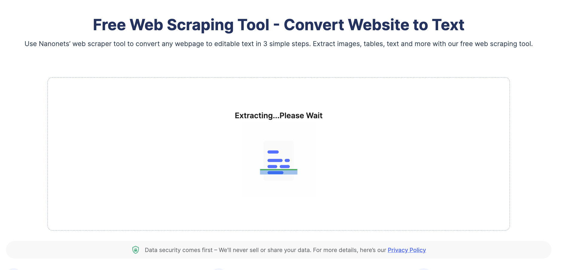 Haga clic en Scrape and Download para comenzar a web scraping