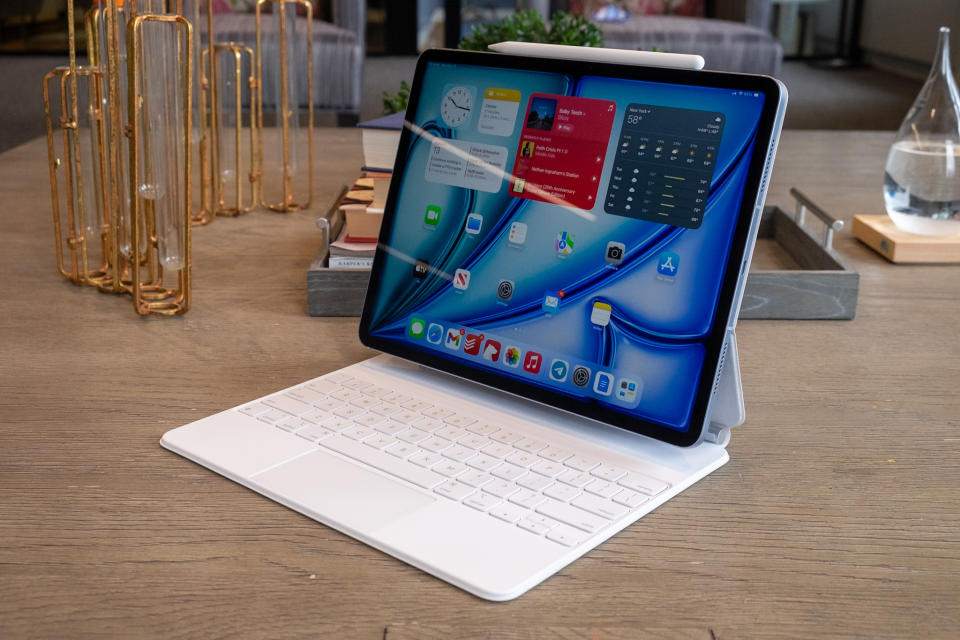Photos of Apple's 13-inch iPad Air, released in 2024