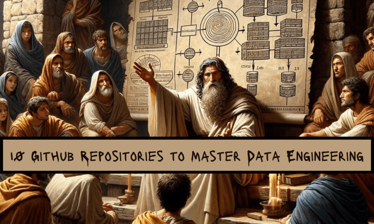 Cover photo of the blog 10 GitHub repositories to master data engineering