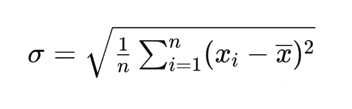 Population standard deviation formula