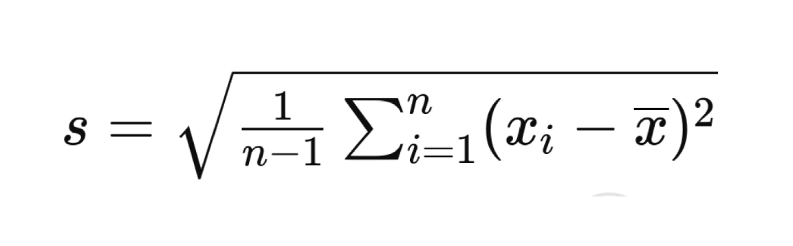 Standard Deviation Formula Example