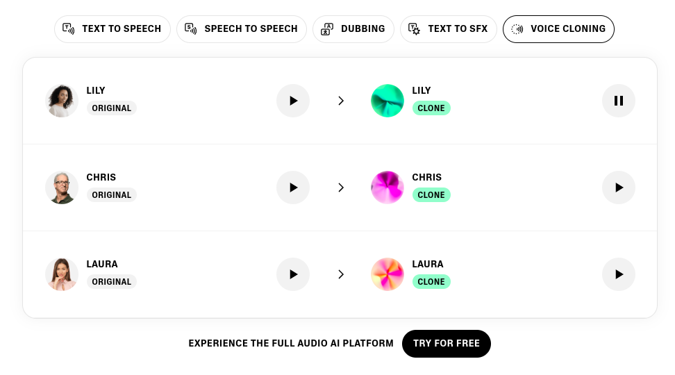 3. Voice cloning