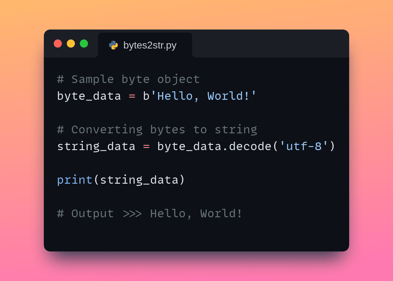 Converting bytes to strings in Python: A beginner's tutorial