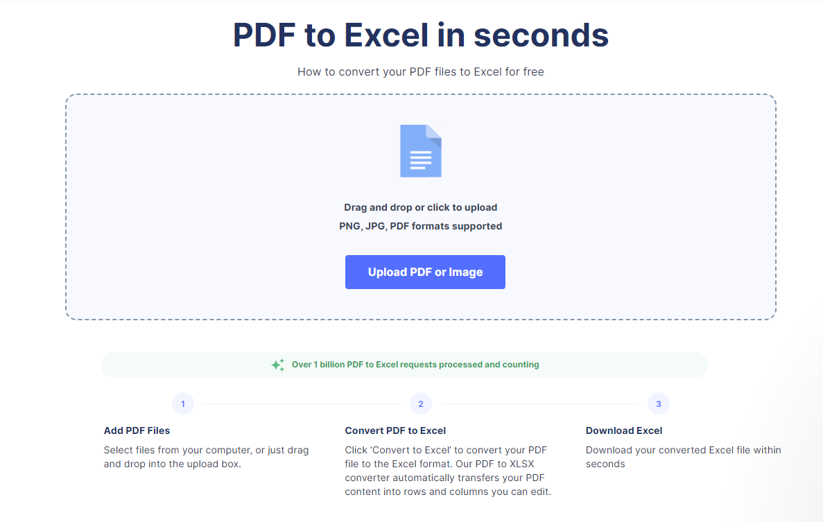 Copy PDF tables to Excel in seconds with Nanonets free OCR tool