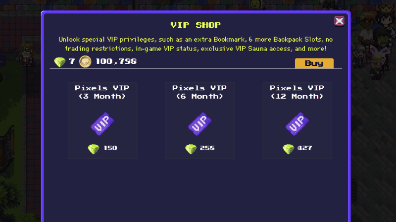 Pay per pull: Pixels VIP membership