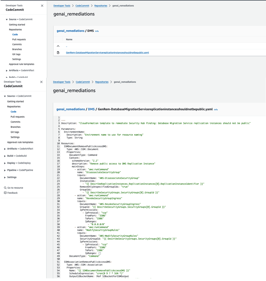 Figure 4 : An example Bedrock generated YAML file