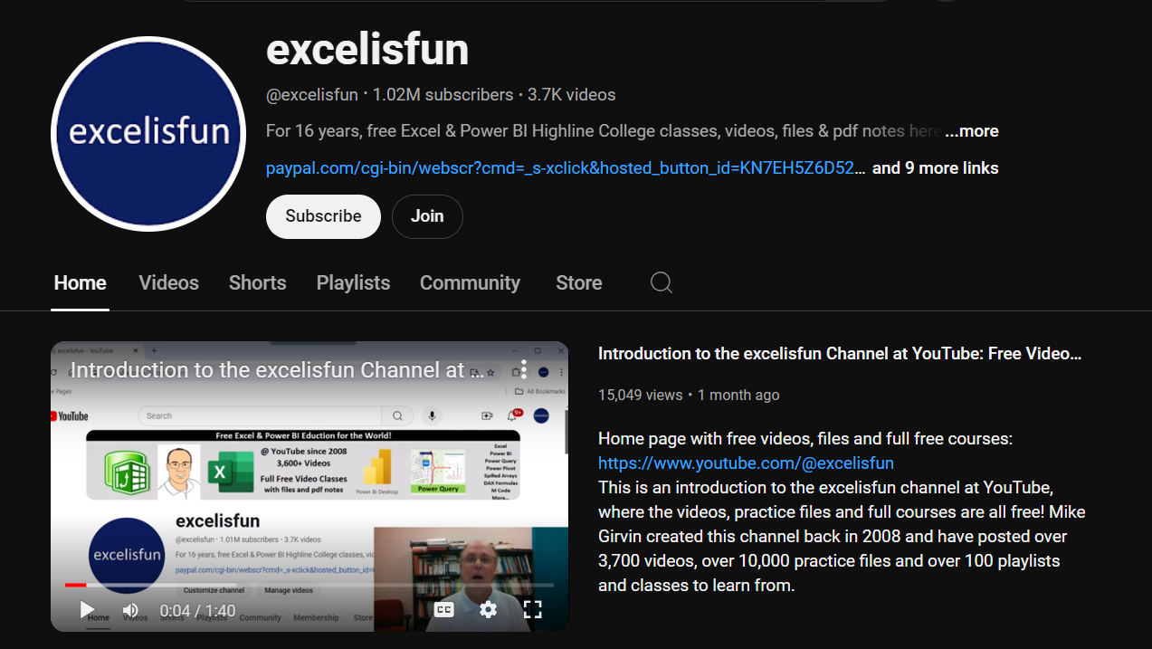 Top 9 YouTube Channels to Learn Excel