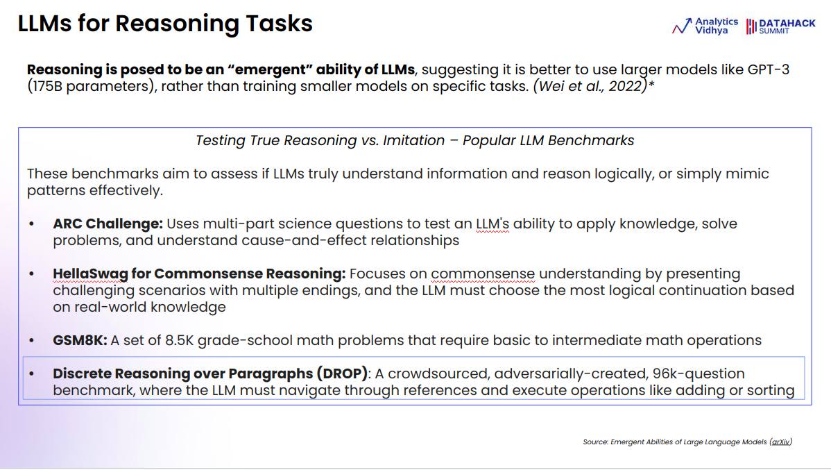 LLMs for reasoning tasks